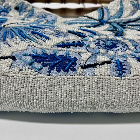 Blue Floral Beaded Bag NWT TikTok Instagram Viral - Picture 5 of 11